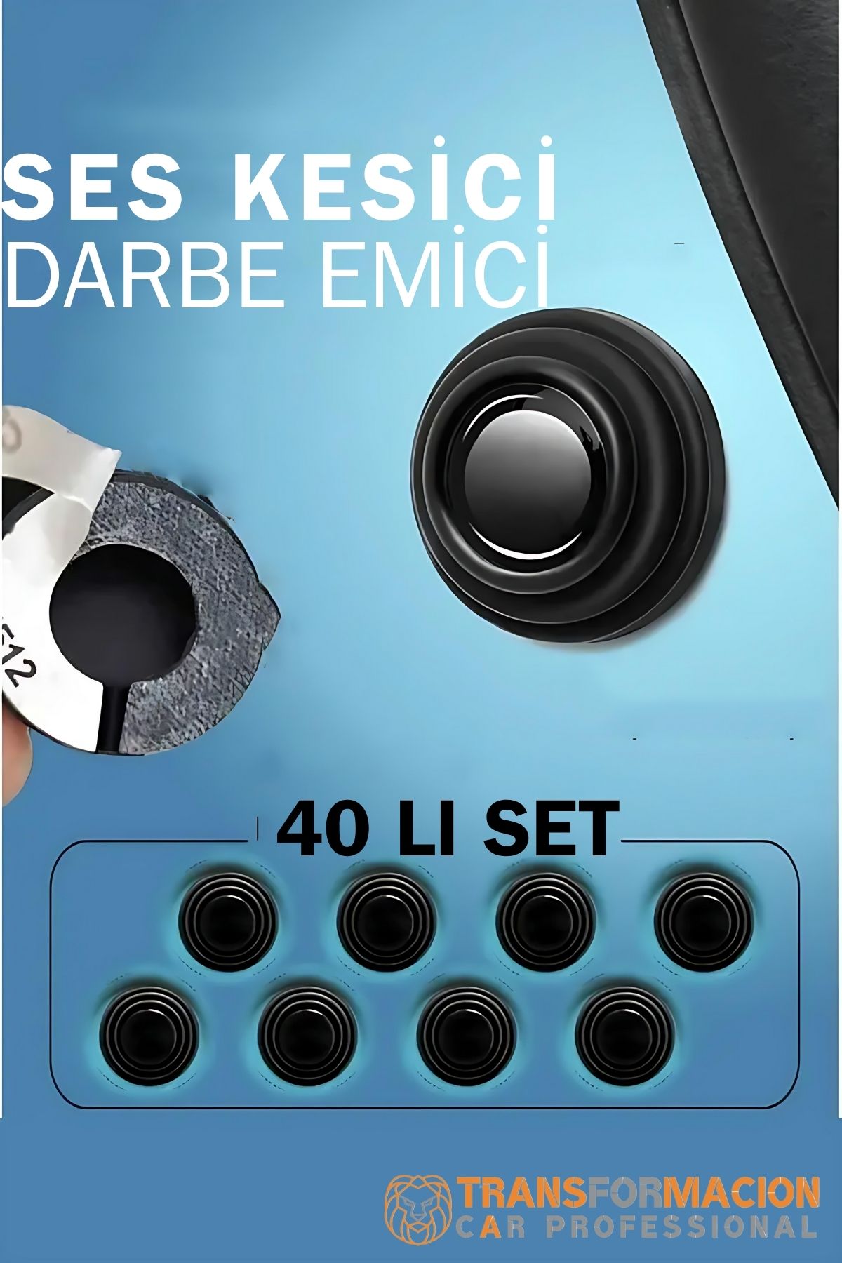 Ses Emici Kauçuk Conta Kapı Bagaj Kaput Titreşim Kesici 40 LI SET 