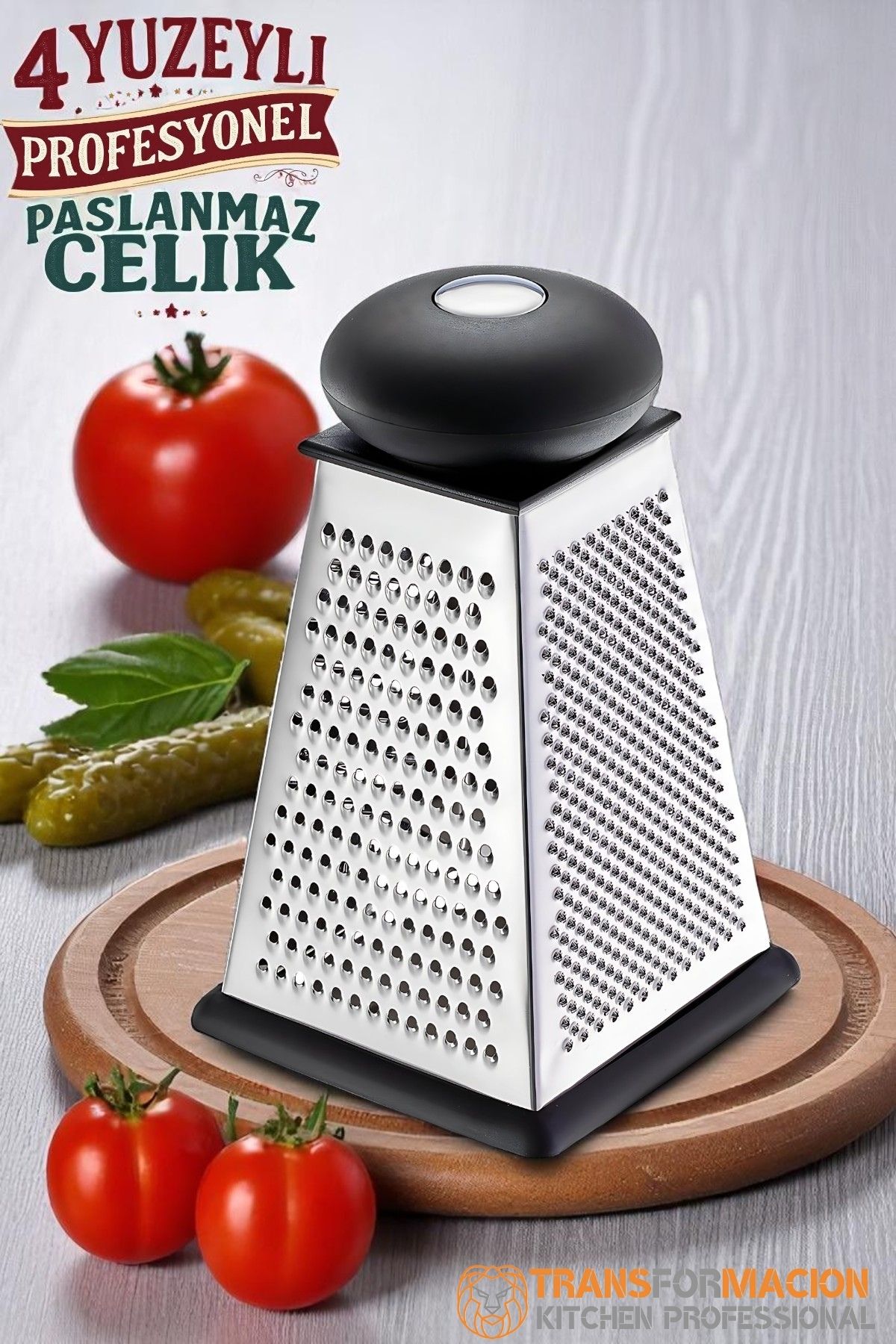 El Rendesi 4 Taraflı Profesyonel 304 Paslanmaz Çelik 