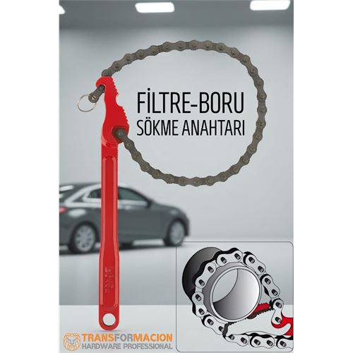 Modacar Zincirli Filtre Sökme Anahtarı - Boru Sökme Anahtarı 
