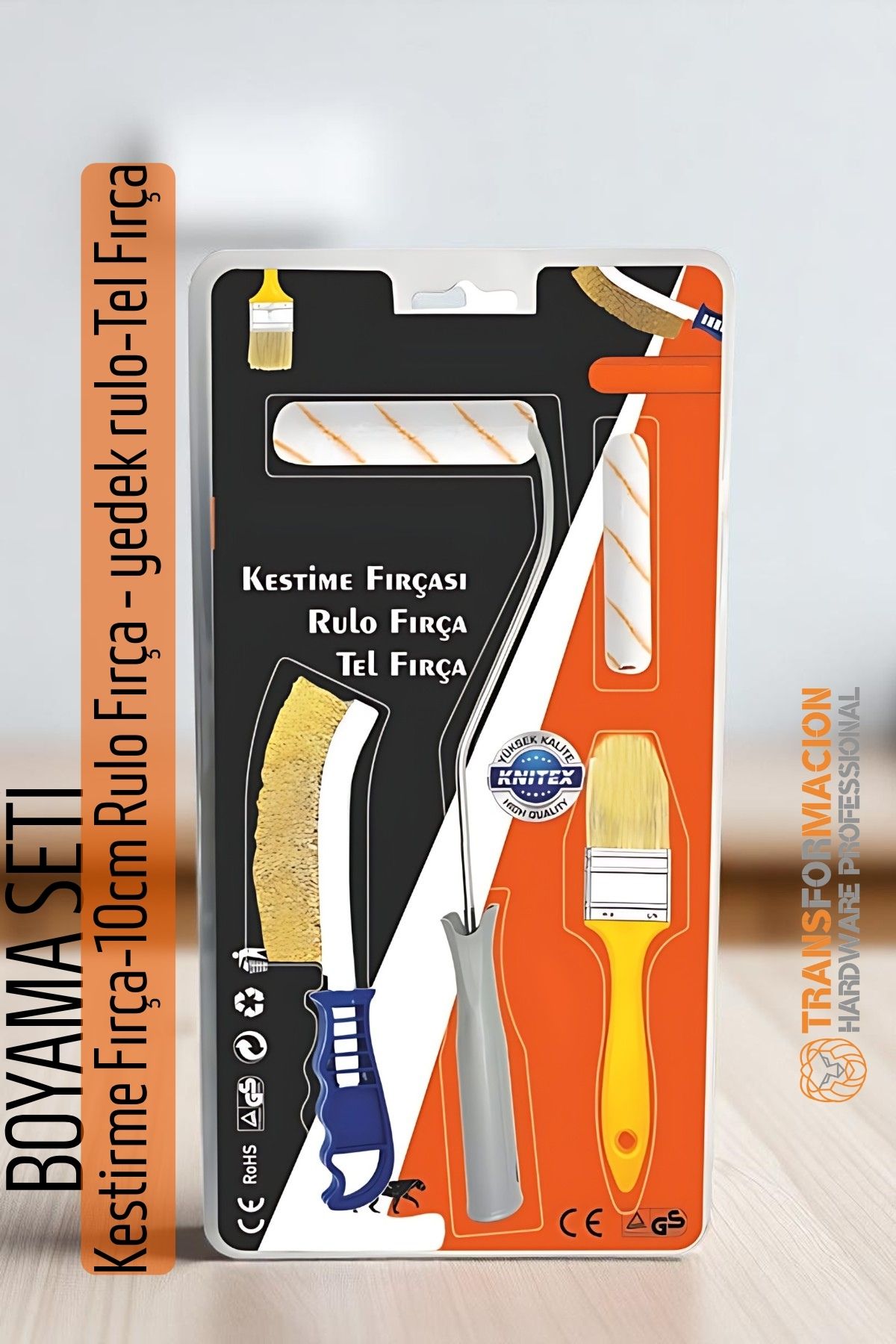 Boyama Seti - Kestirme Fırça -10cm Rulo Fırça - yedek rulo- Tel Fırça 