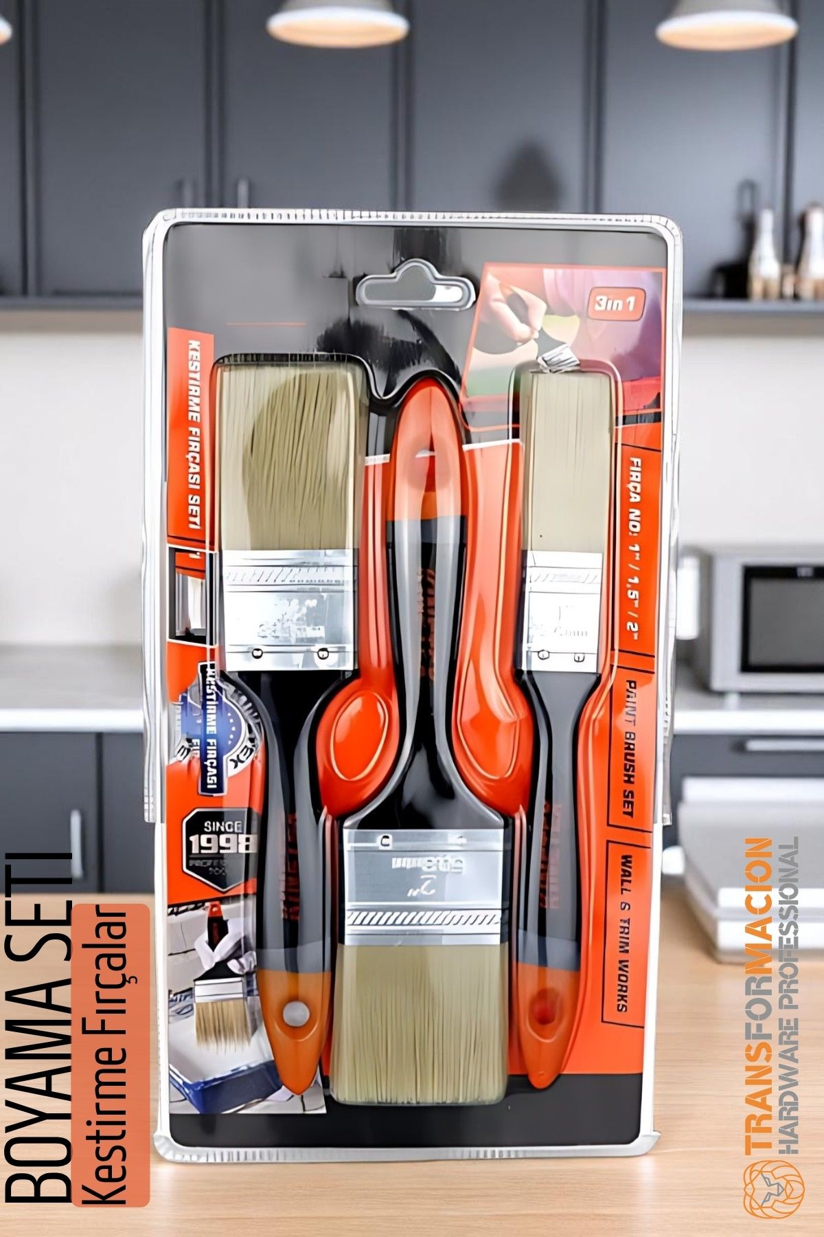 Boyama Fırça Seti - 3 lü Boya Fırça Seti 