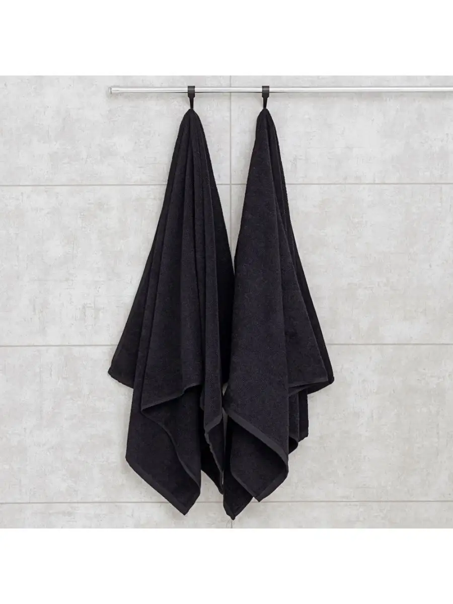 Kuaför Berber Havlusu 10 ADET Pamuk Berber Havlusu 50x90 Siyah 721905