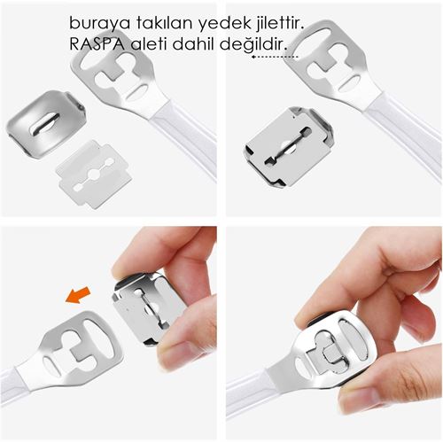 TransForMacion Raspa Topuk Jileti 100 lu PAKET  Ayak Taban Nasır Yedek Jileti 721892