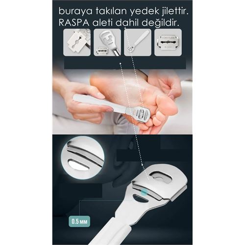 TransForMacion Raspa Topuk Jileti 100 lu PAKET  Ayak Taban Nasır Yedek Jileti 721892