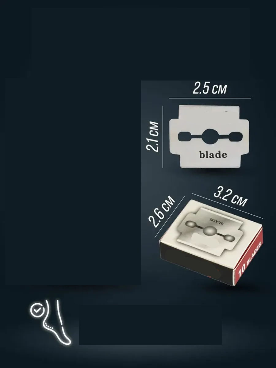 Raspa Topuk Jileti 100 lu PAKET  Ayak Taban Nasır Yedek Jileti 721892