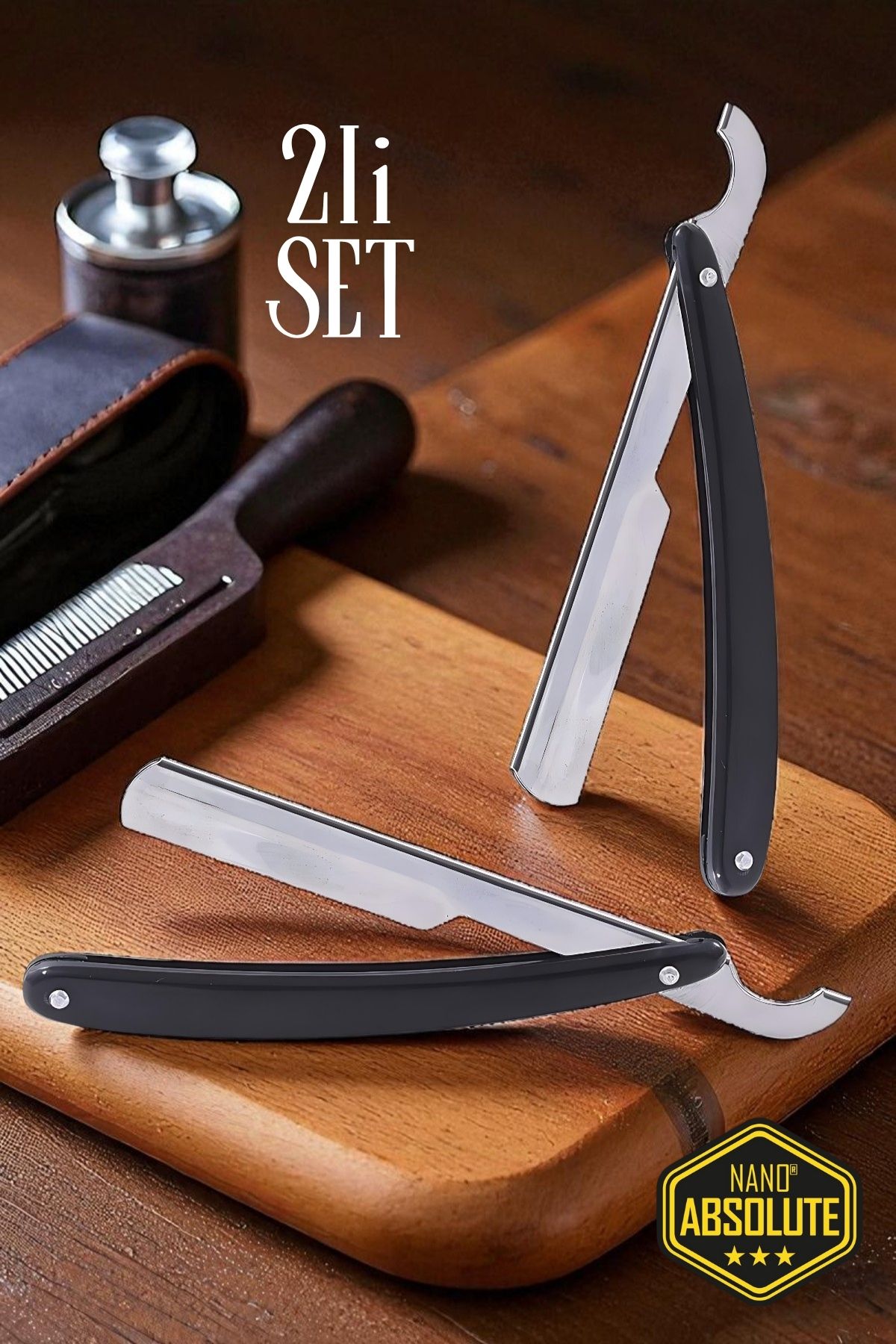 Berber Usturası - 2 adet Türk Tipi Berber Tıraş Usturası 721910