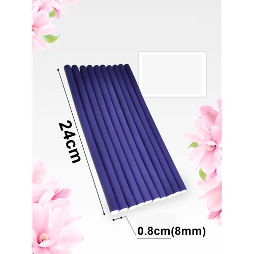 TransForMacion Sosis Latex Bigudi - Isısız Saç Bigudisi - 10 Adet 8 mm 721913