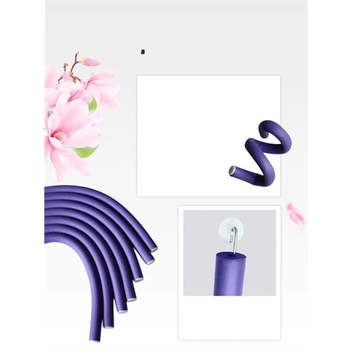 TransForMacion Sosis Latex Bigudi - Isısız Saç Bigudisi - 10 Adet 8 mm 721913