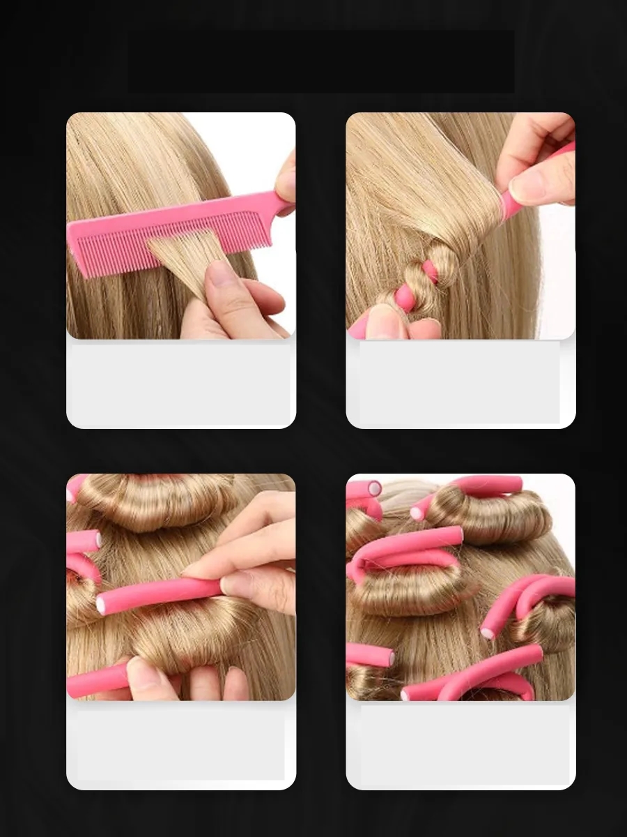 Sosis Latex Bigudi - Isısız Saç Bigudisi 8 ve 18 mm 20 Adet 721916