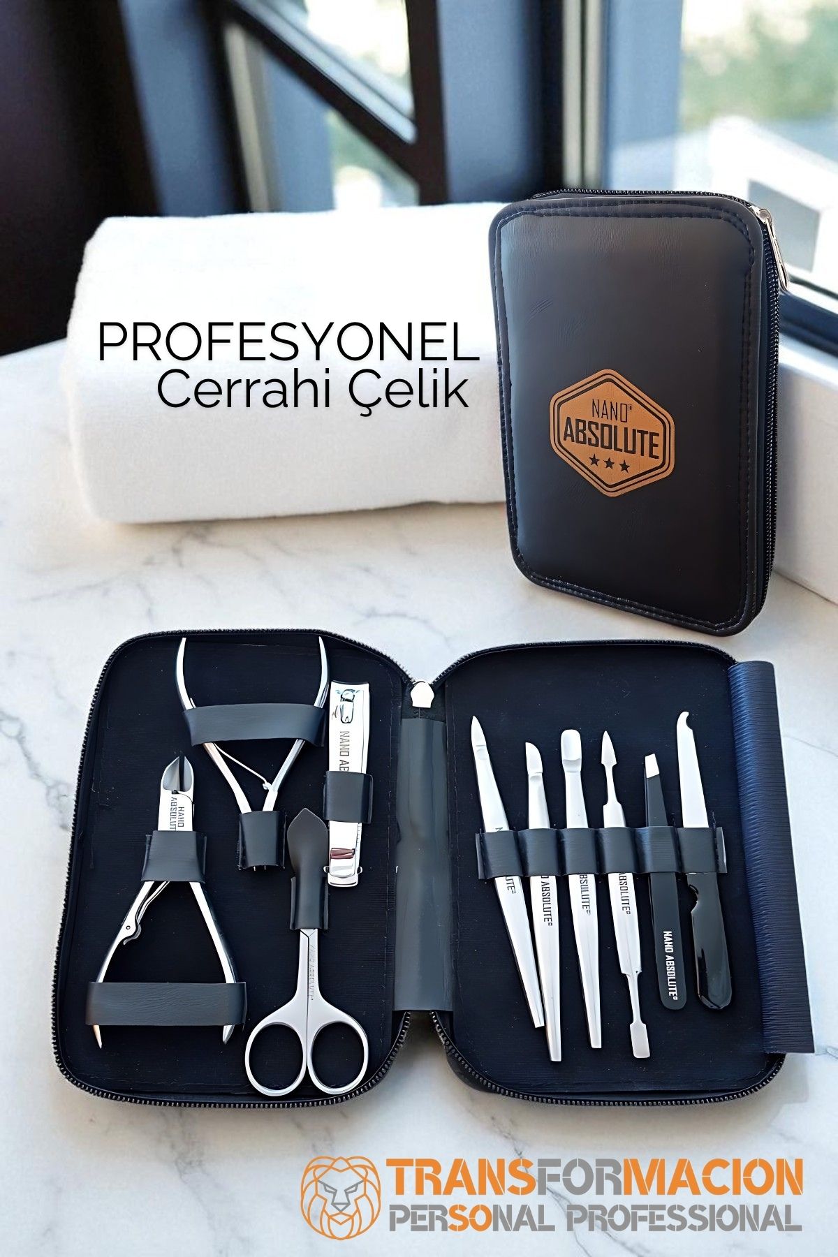 Manikür Pedikür Seti Profesyonel 304 Cerrahi Paslanmaz Çelik 721923