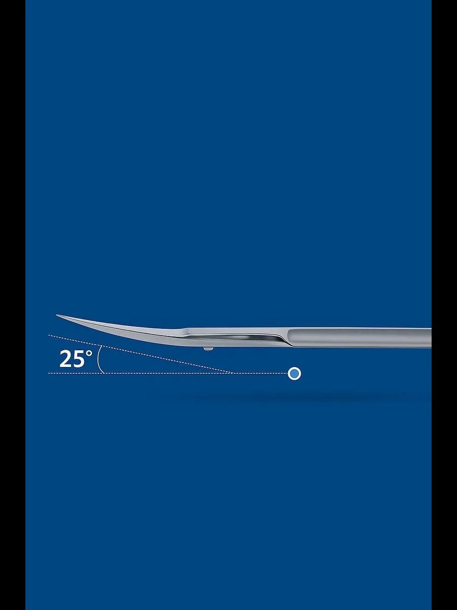 Tırnak Et Temizleme Makası - EĞİK UÇLU Kütikül Makası- Et Pensi Profesyonel Cerrahi Çelik 721924