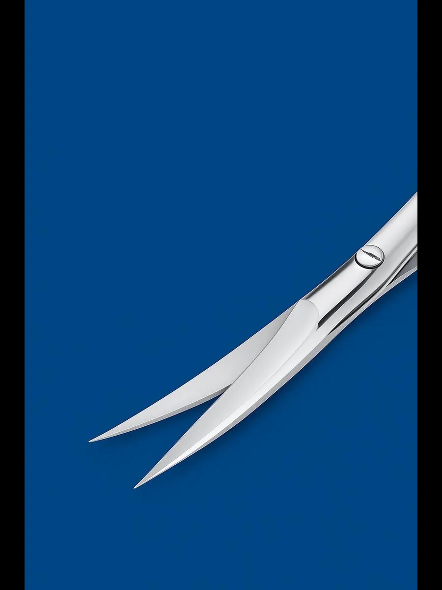 Tırnak Et Temizleme Makası - EĞİK UÇLU Kütikül Makası- Et Pensi Profesyonel Cerrahi Çelik 721924