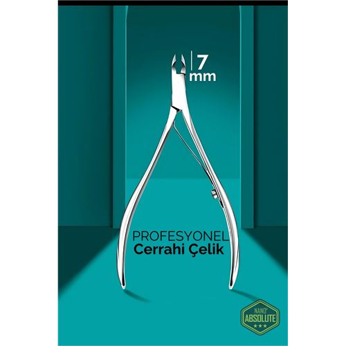 Transformacion 7 mm Manikür Pedikür Makası - Et Makası - Kütikül Temizleyici Pens Profesyonel Cerrahi Çelik 721928