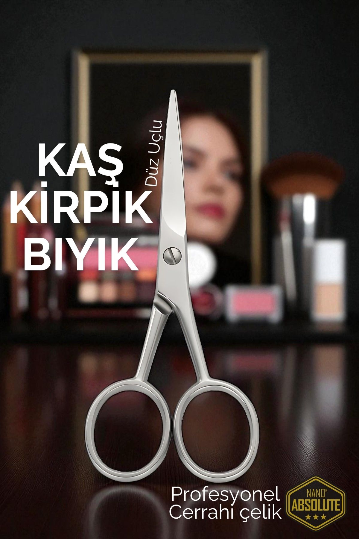 Kaş Kirpik Makası - Bıyık Makası Profesyonel Cerrahi Çelik 721930