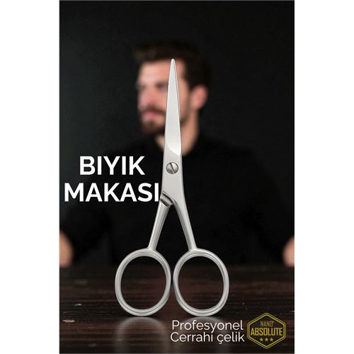 Transformacion Bıyık Makası -Bıyık Düzeltme Makası Profesyonel Cerrahi Çelik 721931
