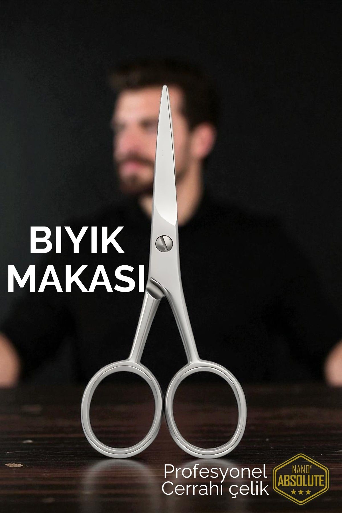 Bıyık Makası -Bıyık Düzeltme Makası Profesyonel Cerrahi Çelik 721931