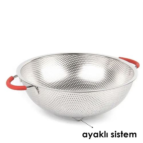 TransForMacion 25 CM Kevgir Yuvarlak Süzgeç Profesyonel 304 Paslanmaz Çelik 721933