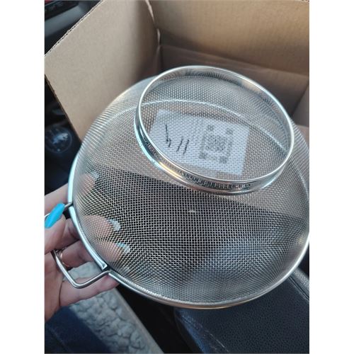 TransForMacion 21 cm Süzgeç - Makarna Süzgeci Pirinç Meyve Süzgeci 304 Paslanmaz Çelik 721938