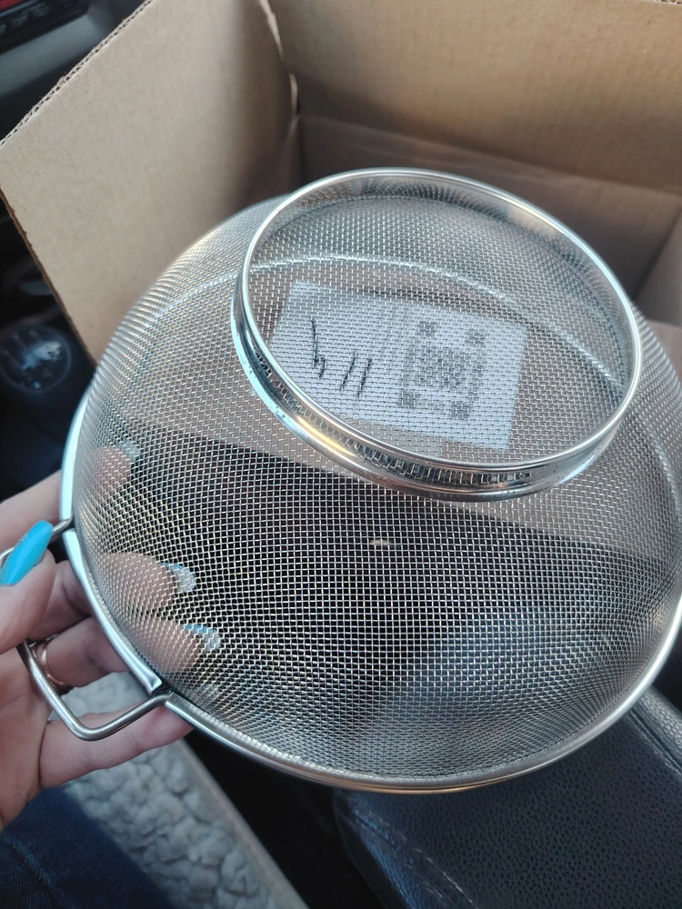 26 cm Süzgeç - Makarna Süzgeci Pirinç Meyve Süzgeci 304 Paslanmaz Çelik 721940