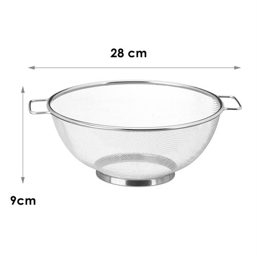 TransForMacion 28 cm Süzgeç - Makarna Süzgeci Pirinç Meyve Süzgeci 304 Paslanmaz Çelik 721941