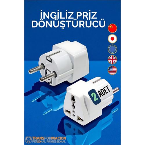 TransForMacion İngiliz ve Amerikan Fişi Dönüştürücü - Priz Dönüştürücü 2 ADET 721943
