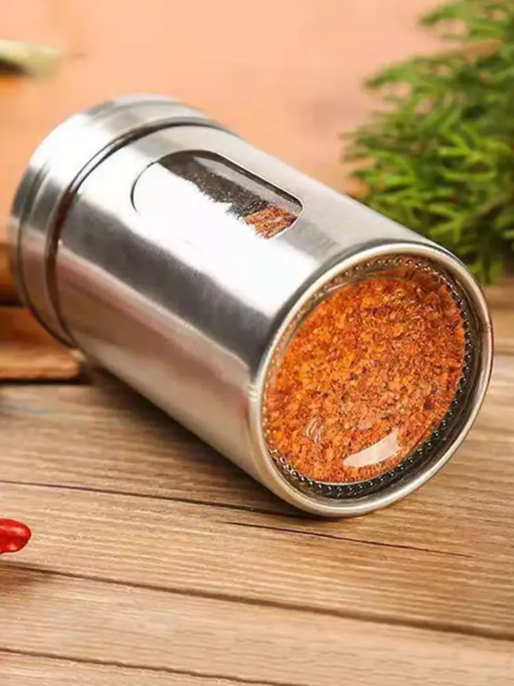 Cam+Çelik Tuzluk Biberlik Karabiberlik 3 Farklı Delikli 5 li SET 721945