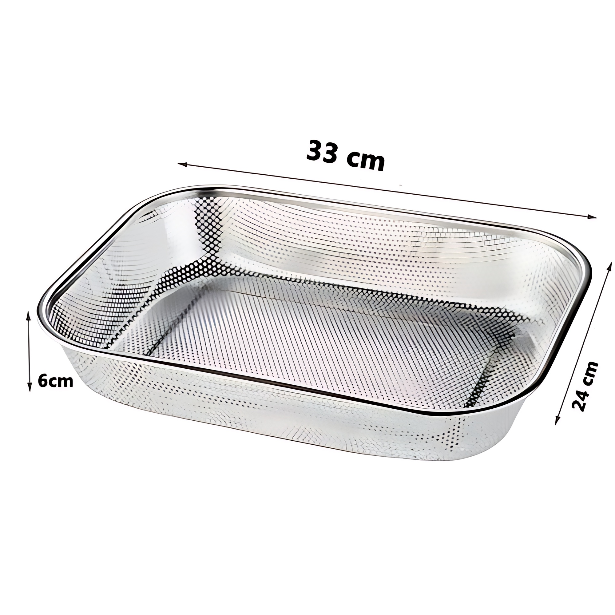 Büyük 33X24 CM Kevgir - Profesyonel Süzgeç 304 Paslanmaz Çelik  721948