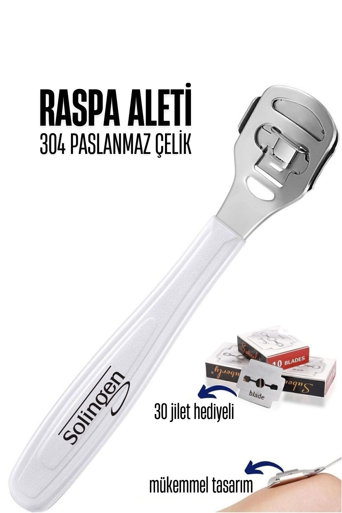 Raspa Aleti 30 Jilet Yedekli Solingen Profesyonel 