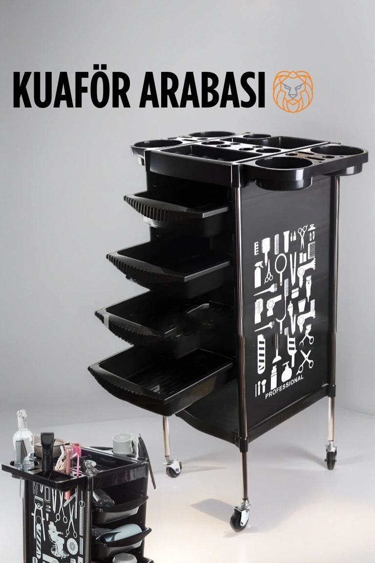 Raflı Kuaför Arabası Absolute Professional