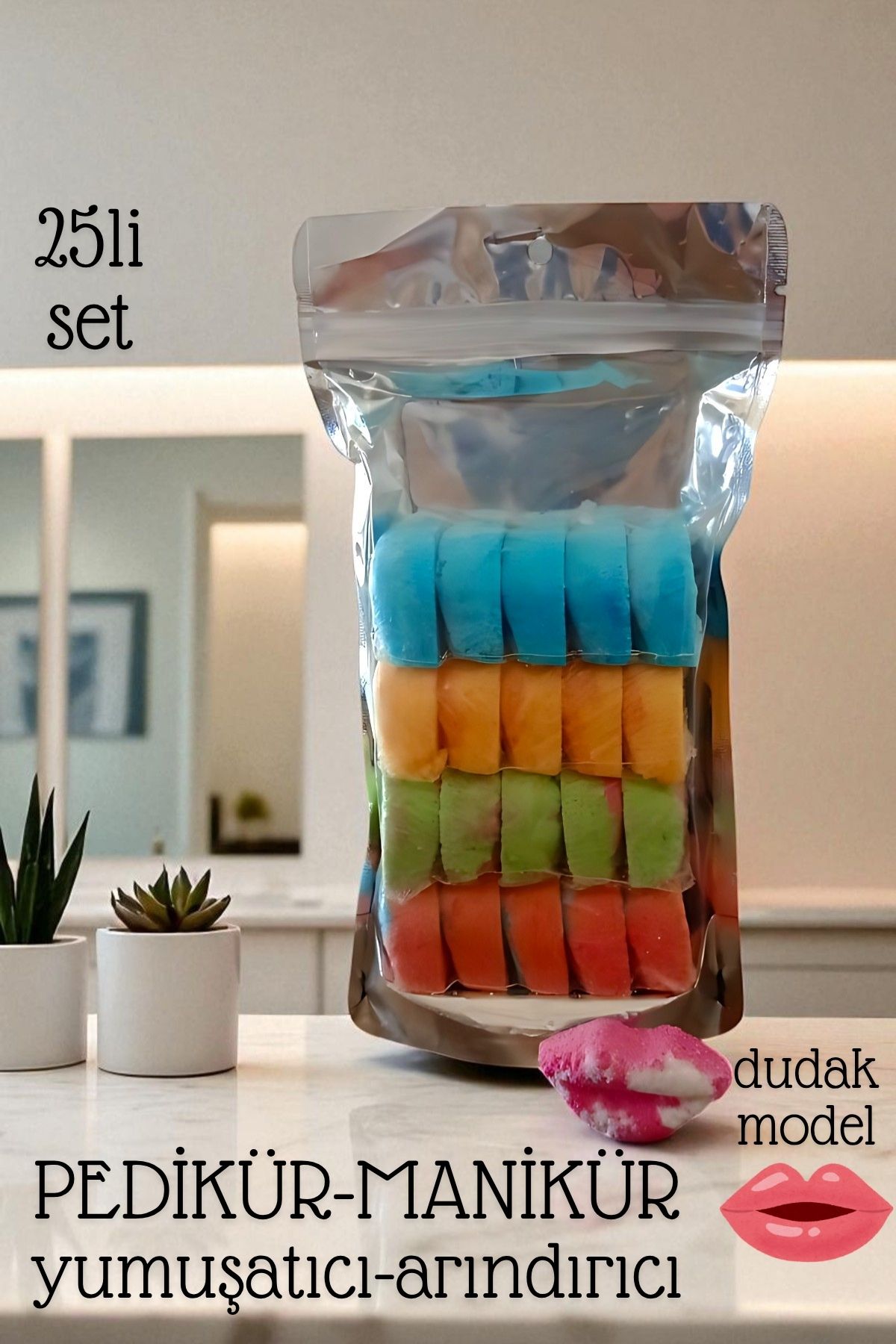 Pedikür Manikür Tozu Profesyonel - Yumuşatıcı Arındırıcı Toz 25 li SET 