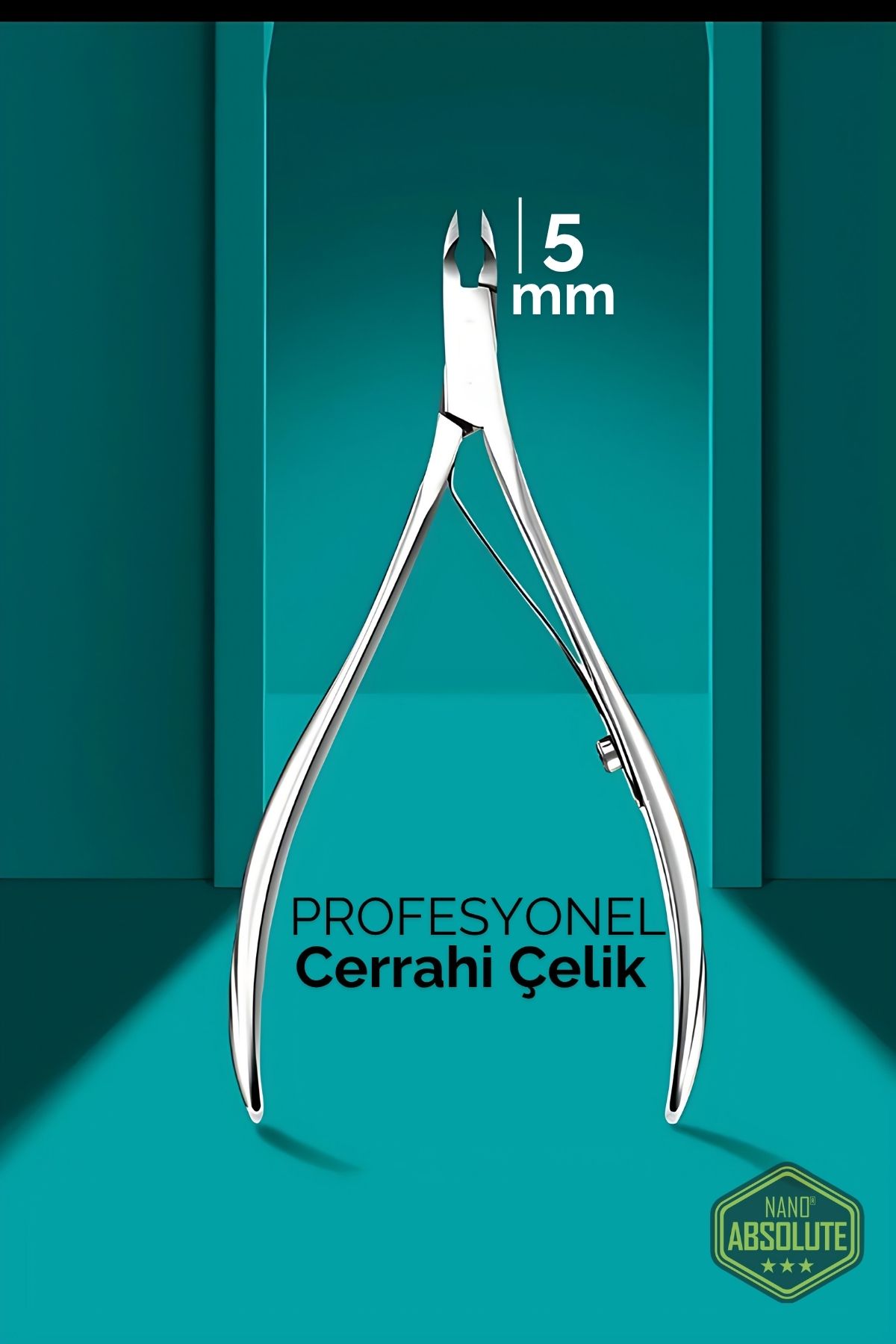 5 mm Manikür Pedikür Makası - Et Makası - Kütikül Temizleyici Pens Profesyonel Cerrahi Çelik 