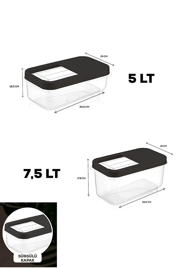 Tablet ve Deterjan Saklama Kutusu 5 ve 7.5 lt Reagan Deisgn 717733
