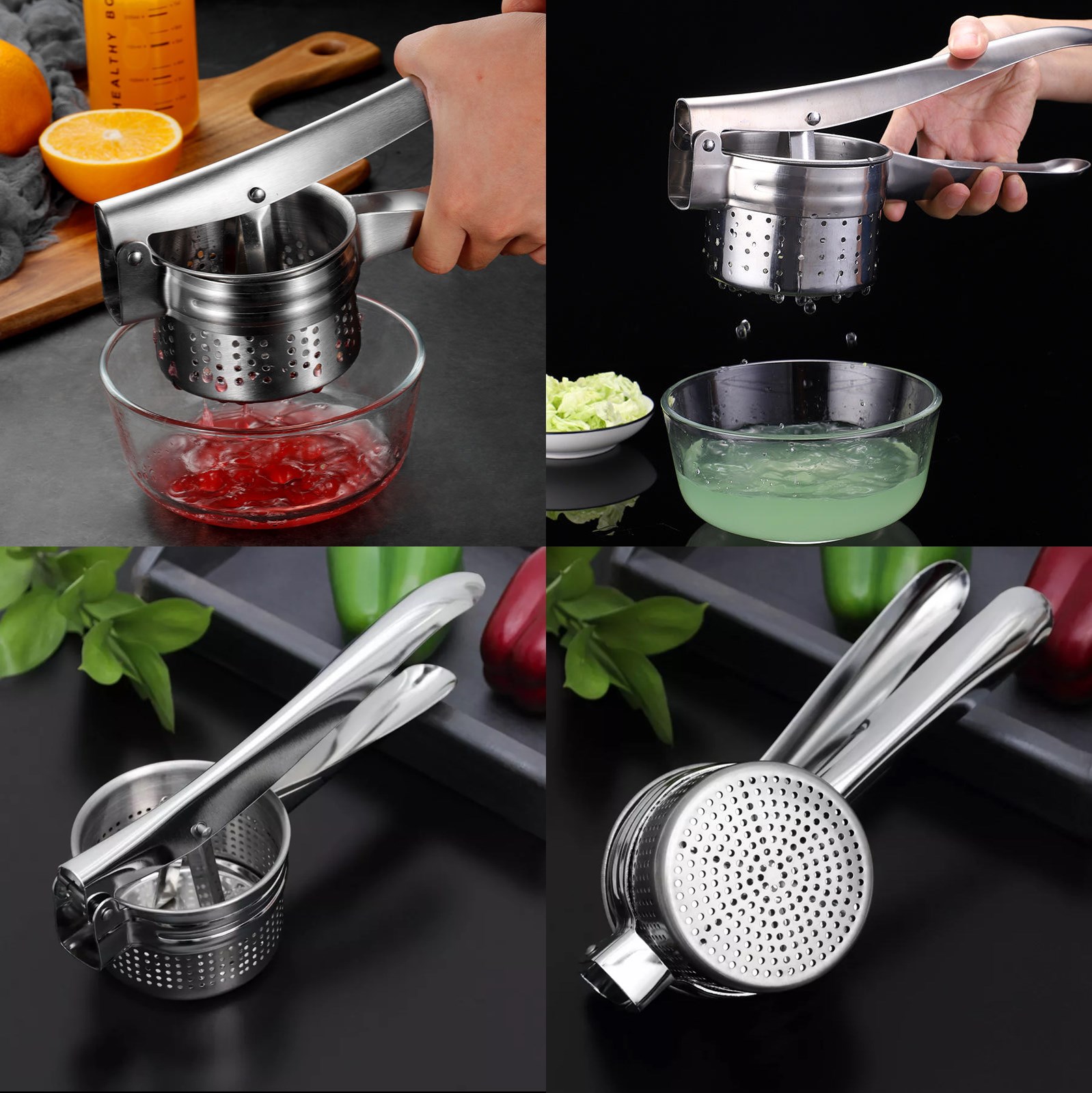 Patates Ezici Meyve Sıkacağı Sıkacağı Sebze Presi 304 Paslanmaz Çelik 721954
