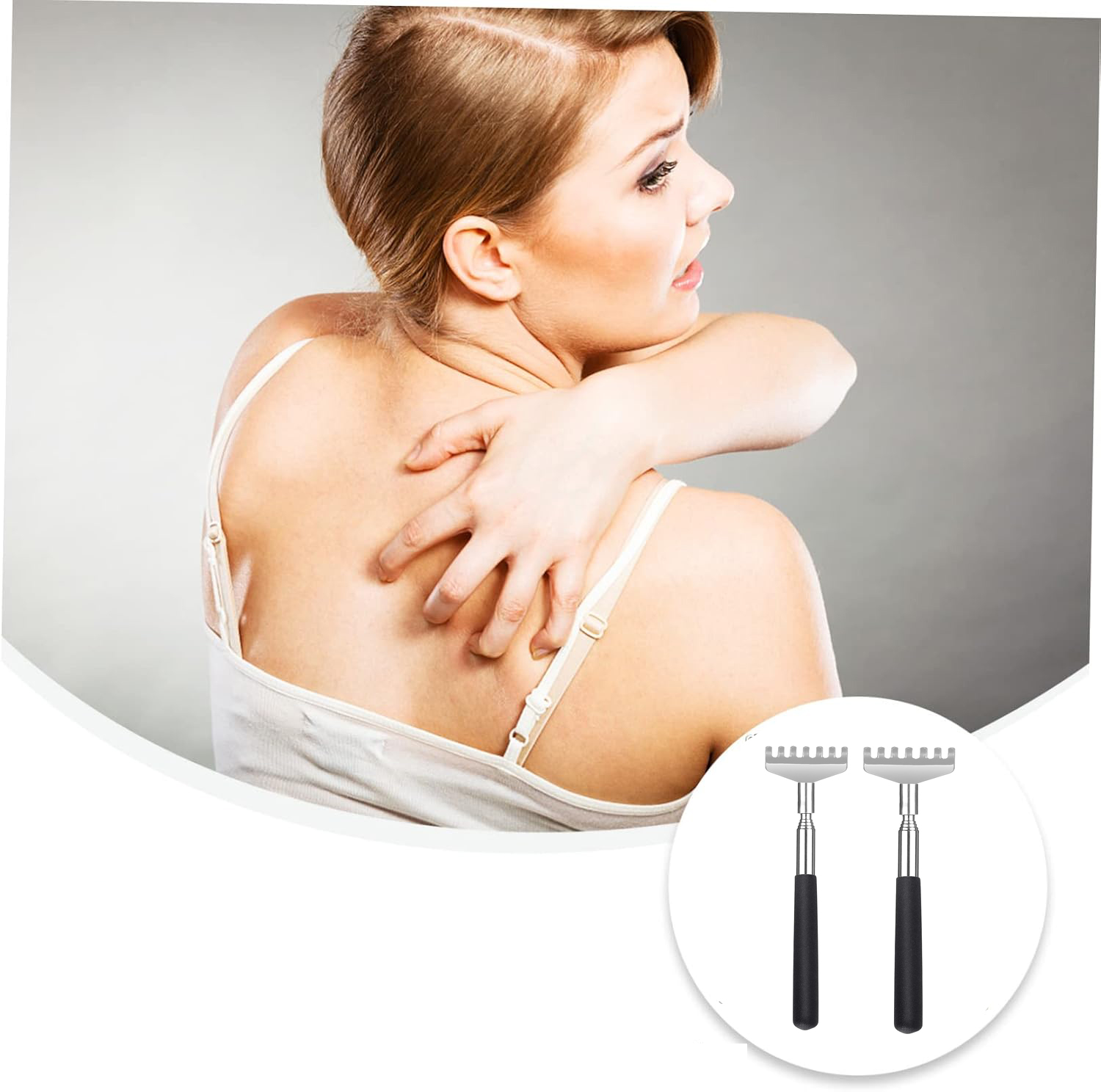 Sırt Kaşıyıcı - Telekopik 56 cm Sırt Kaşıma Aparatı Hanımeli 2 li SET 721960