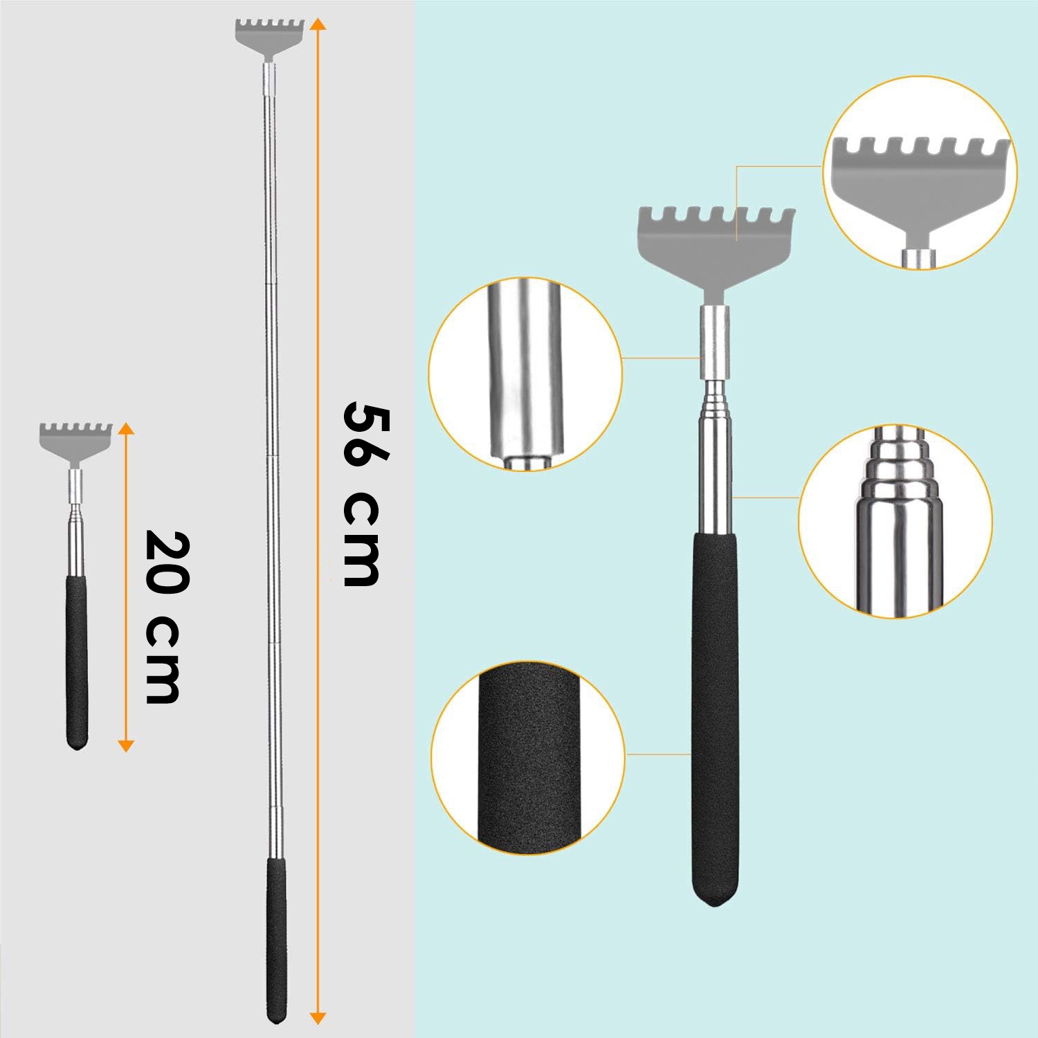 Sırt Kaşıyıcı - Telekopik 56 cm Sırt Kaşıma Aparatı Hanımeli 2 li SET 721960