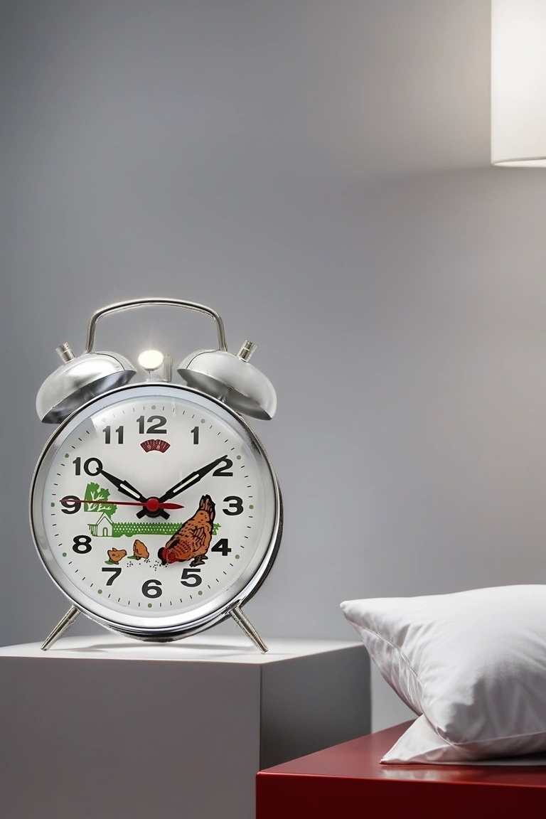 Masa Saati Metal Tavuk ve Civcivler 