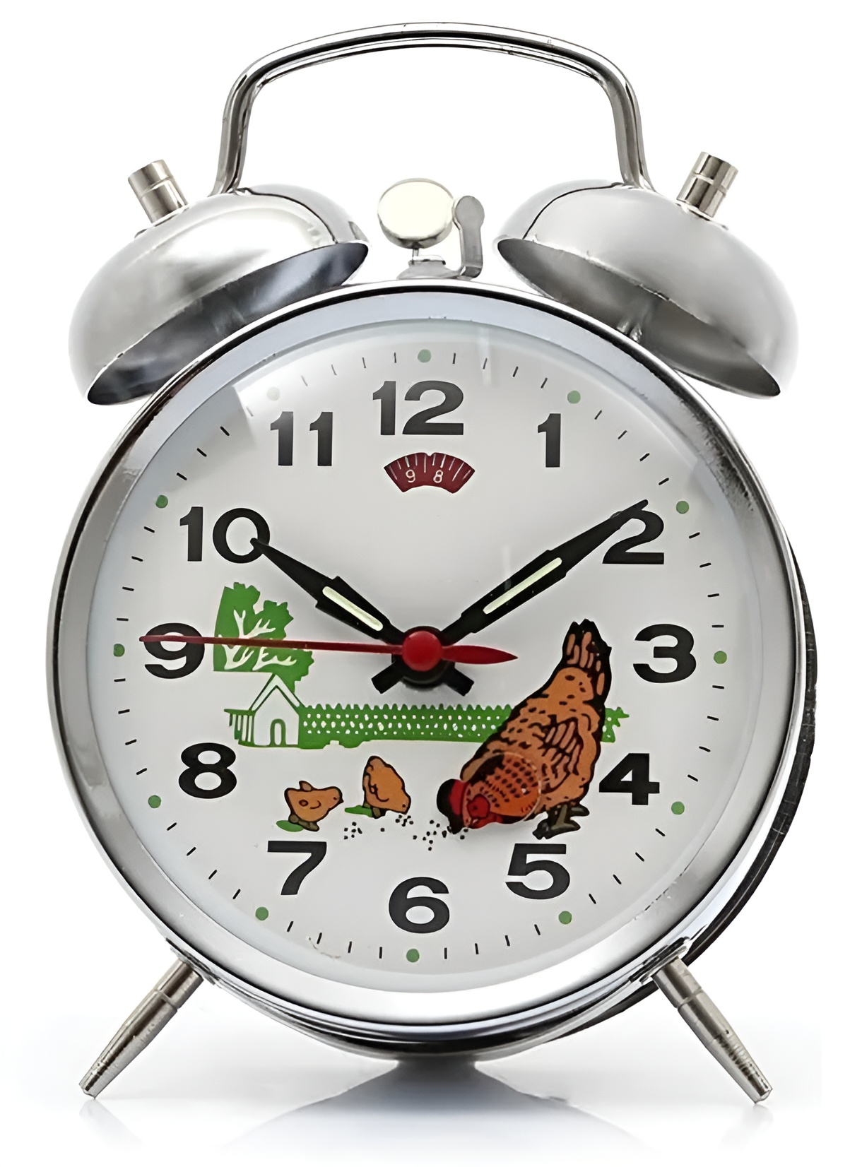 Masa Saati Metal Tavuk ve Civcivler 