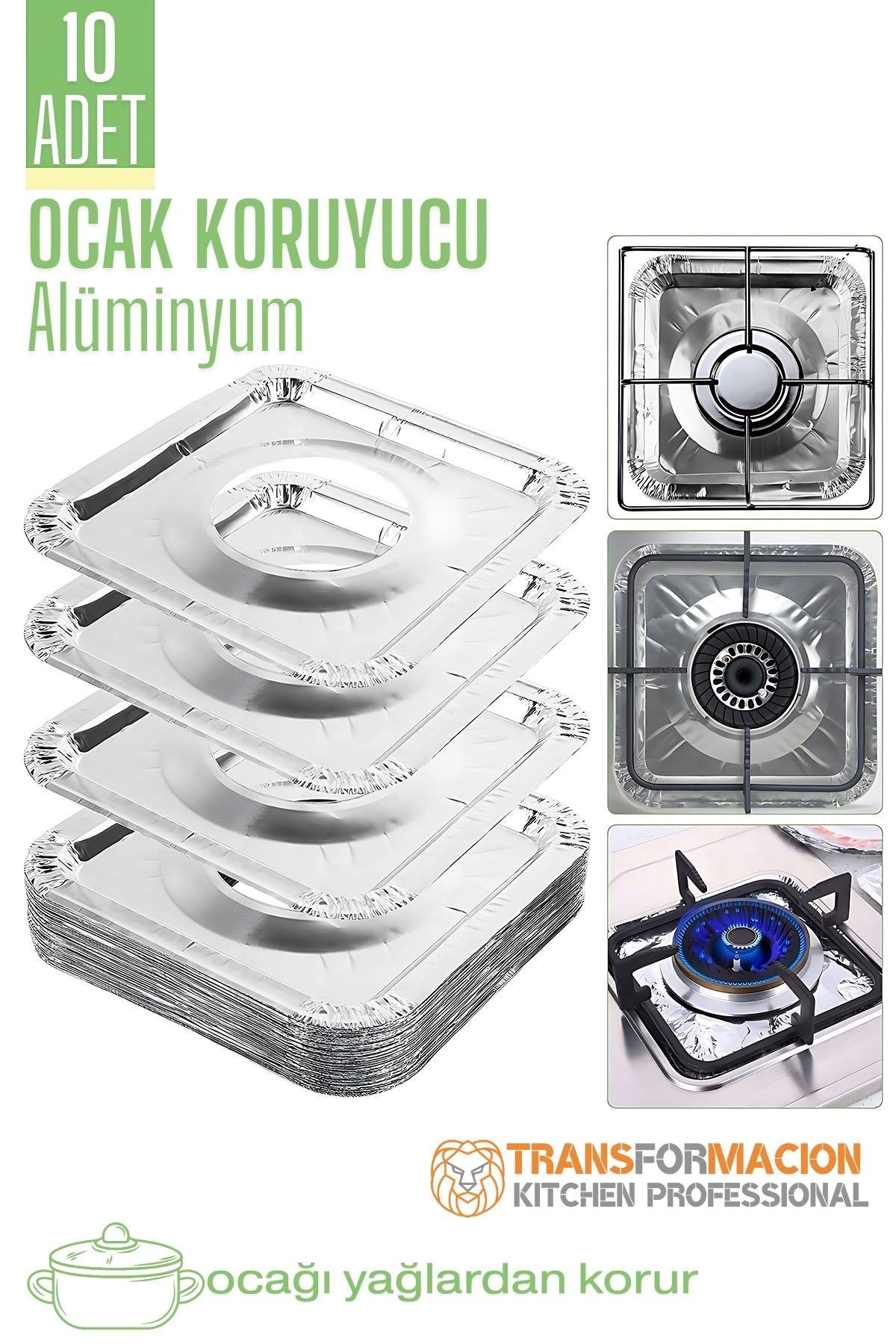 Ocak Koruyucu Folyo - Kızartma Yemek Yağ Koruyucu Folyo 10 ADET 721962