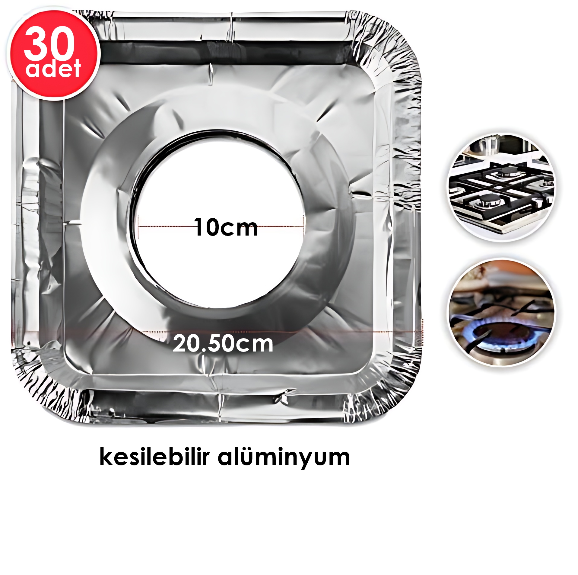 Ocak Koruyucu Folyo - Kızartma Yemek Yağ Koruyucu Folyo 30 ADET 721963