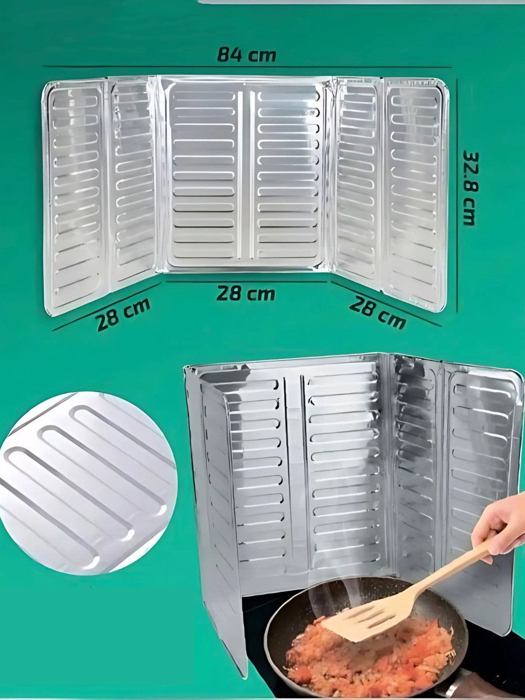 Ocak Kenar Koruyucu Alüminyum Levha - Ev Kamp Karavan Ocak Koruyucu 721964 