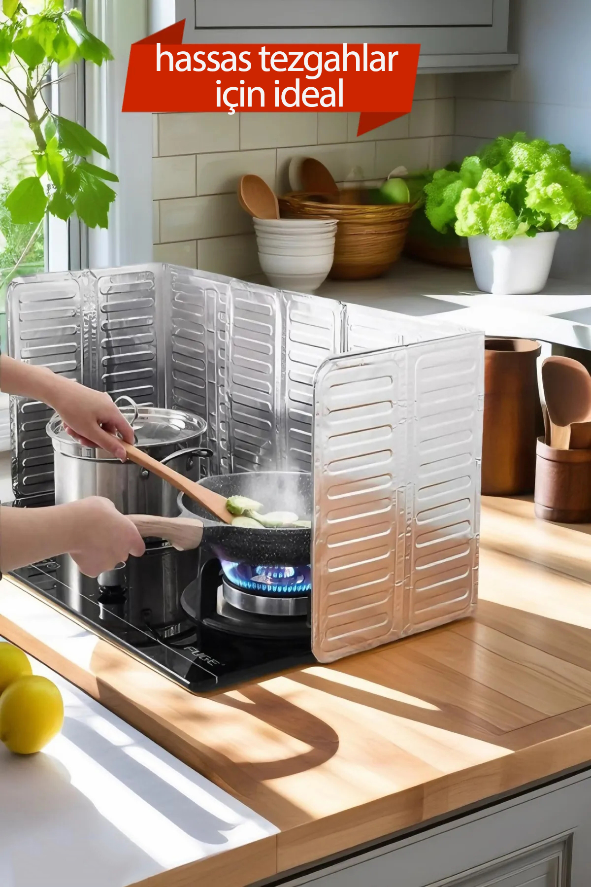 Ocak Kenar Koruyucu Alüminyum Levha - Ev Kamp Karavan Ocak Koruyucu 721964 