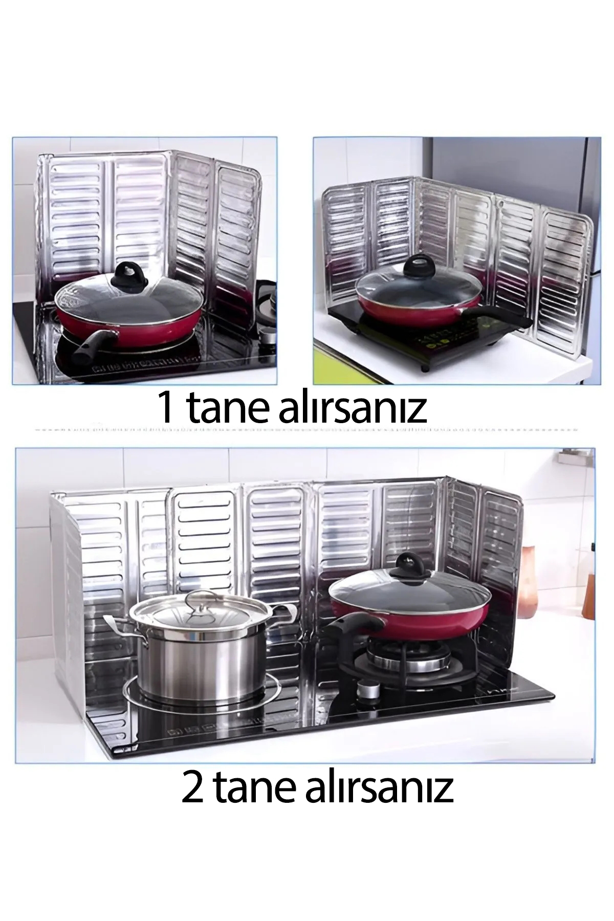 Ocak Kenar Koruyucu Alüminyum Levha - Ev Kamp Karavan Ocak Koruyucu 721964 