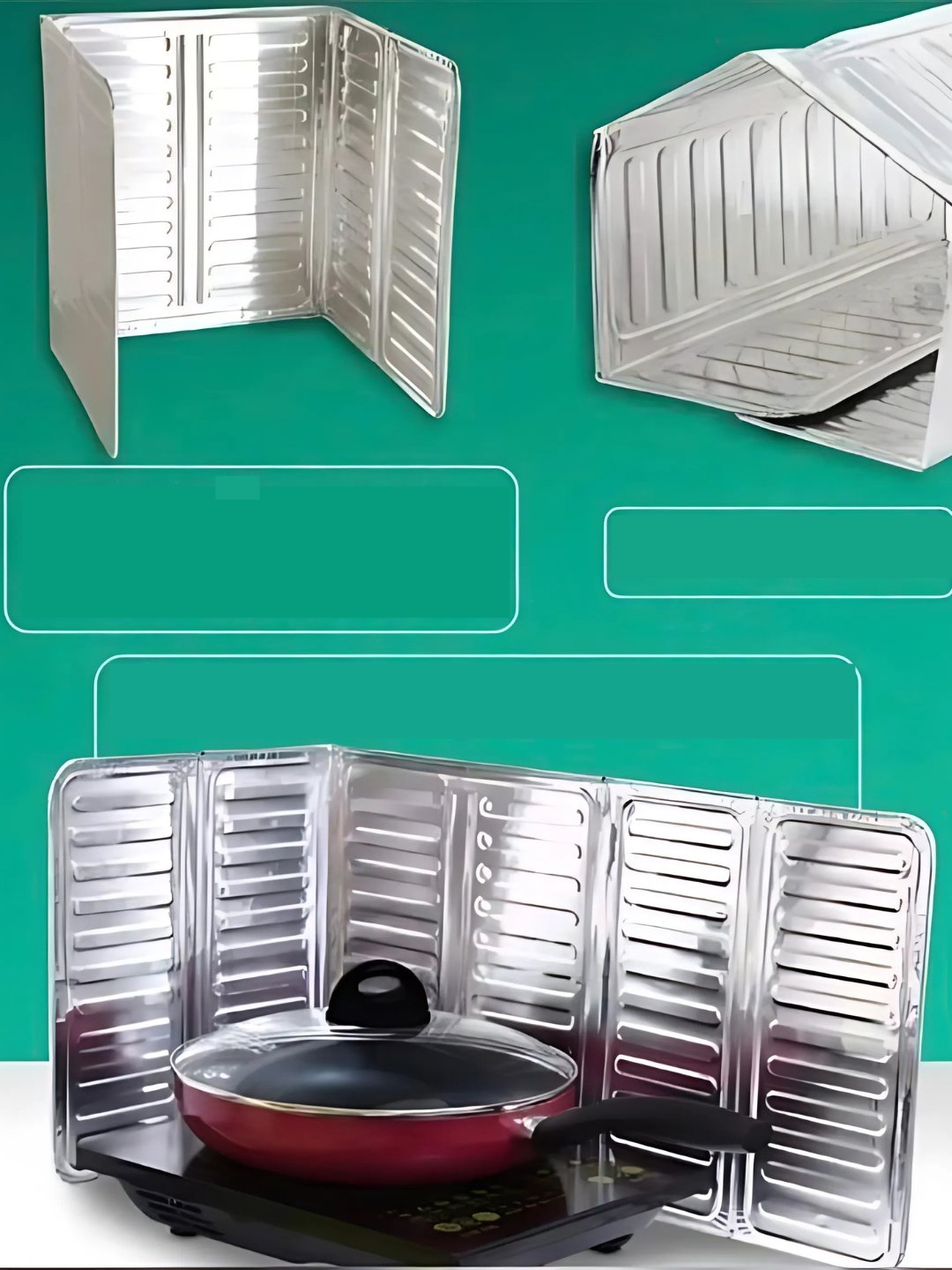 Ocak Kenar Koruyucu Alüminyum Levha - Ev Kamp Karavan Ocak Koruyucu 721964 