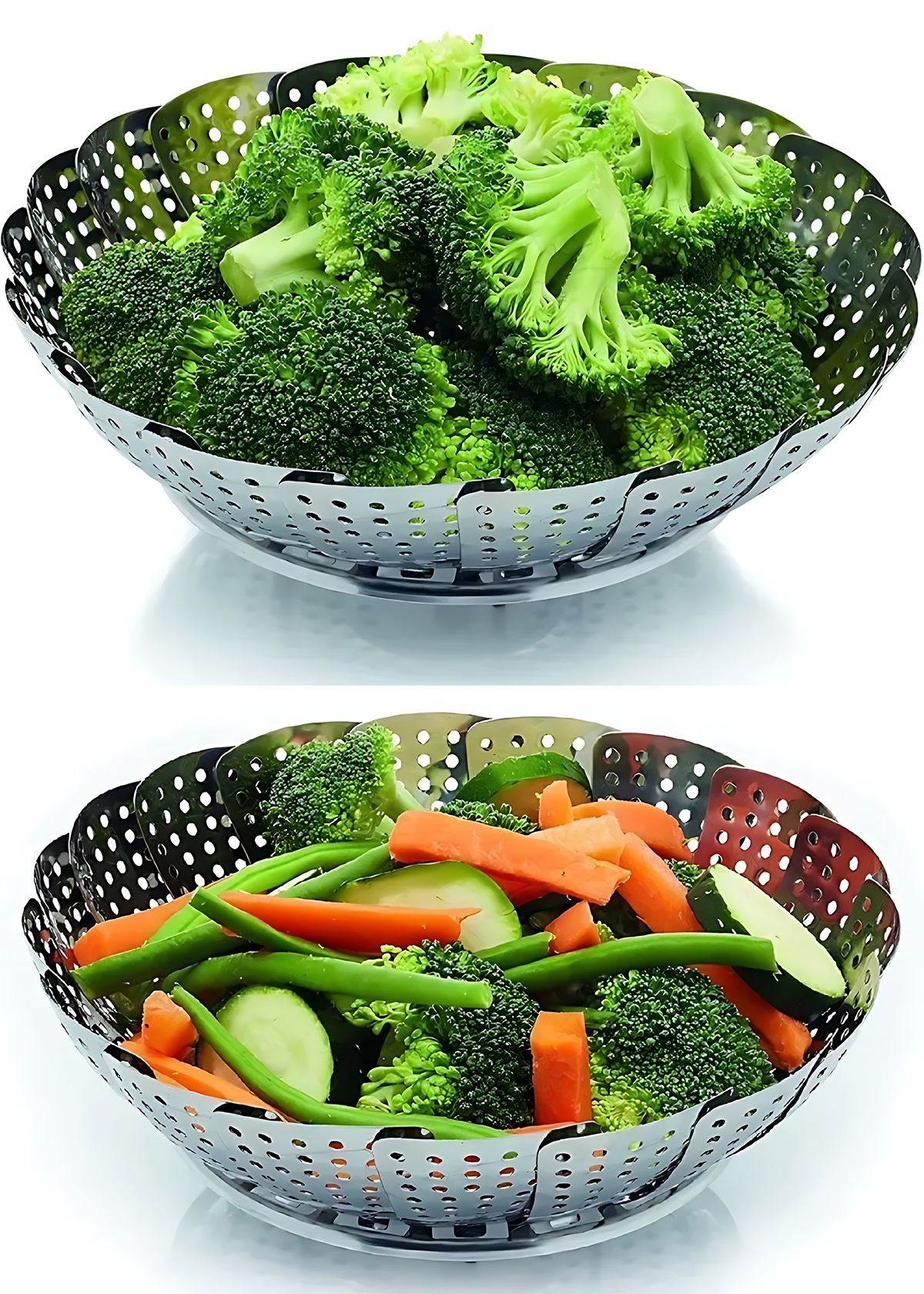 Sebze Pişirme Sepeti - Buharda Pişirme Haşlama Aparatı Paslanmaz Çelik 717858