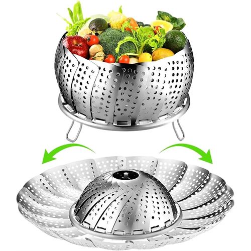 TransForMacion Sebze Pişirme Sepeti - Buharda Pişirme Haşlama Aparatı 15 ve 17 cm 2 li SET 717858