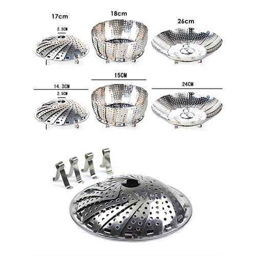 TransForMacion Sebze Pişirme Sepeti - Buharda Pişirme Haşlama Aparatı 15 ve 17 cm 2 li SET 717858
