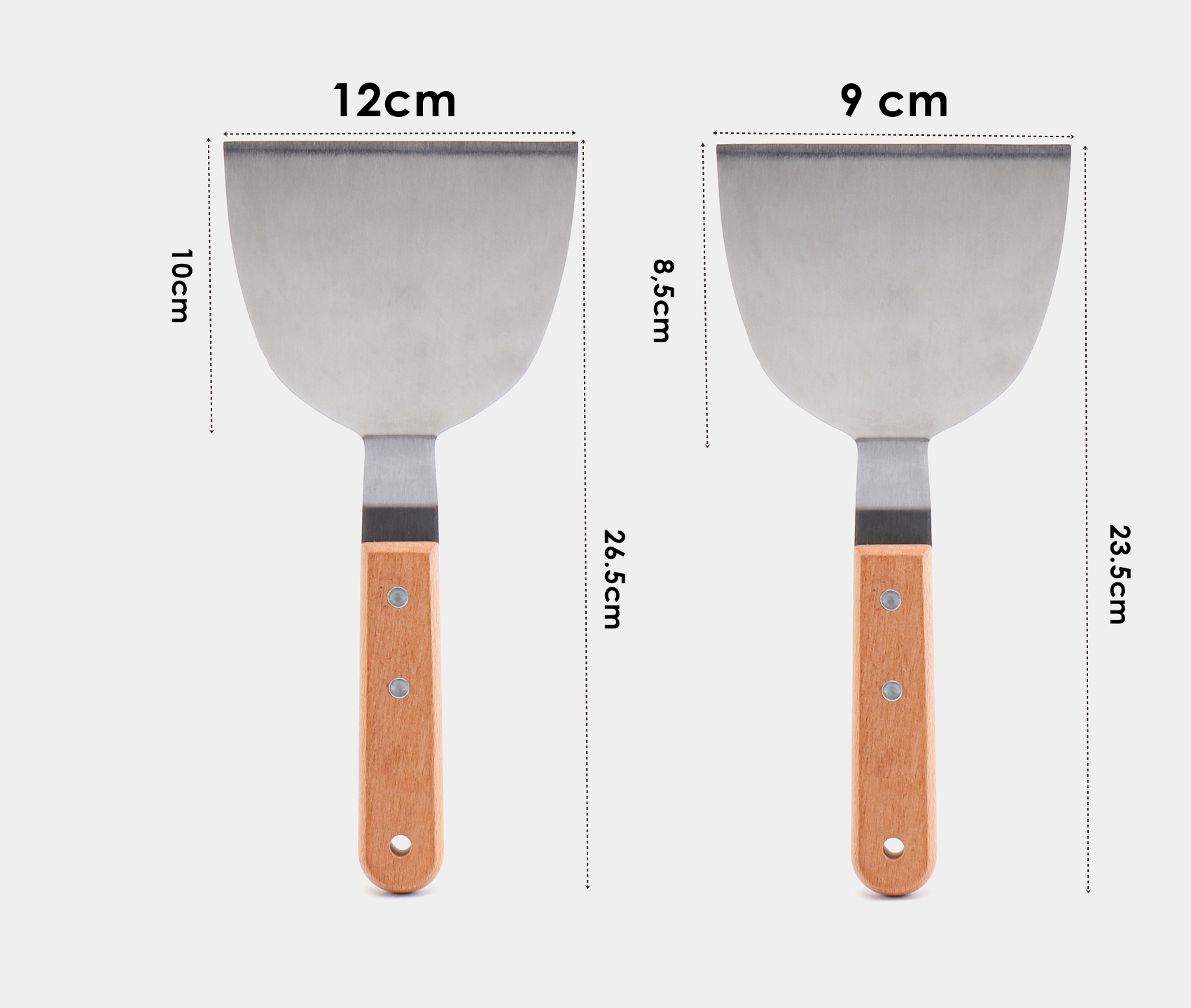 Mutfak Spatulası- Hamur Börek Et Spatulası 9 ve 12 cm 2 Lİ SET 721974