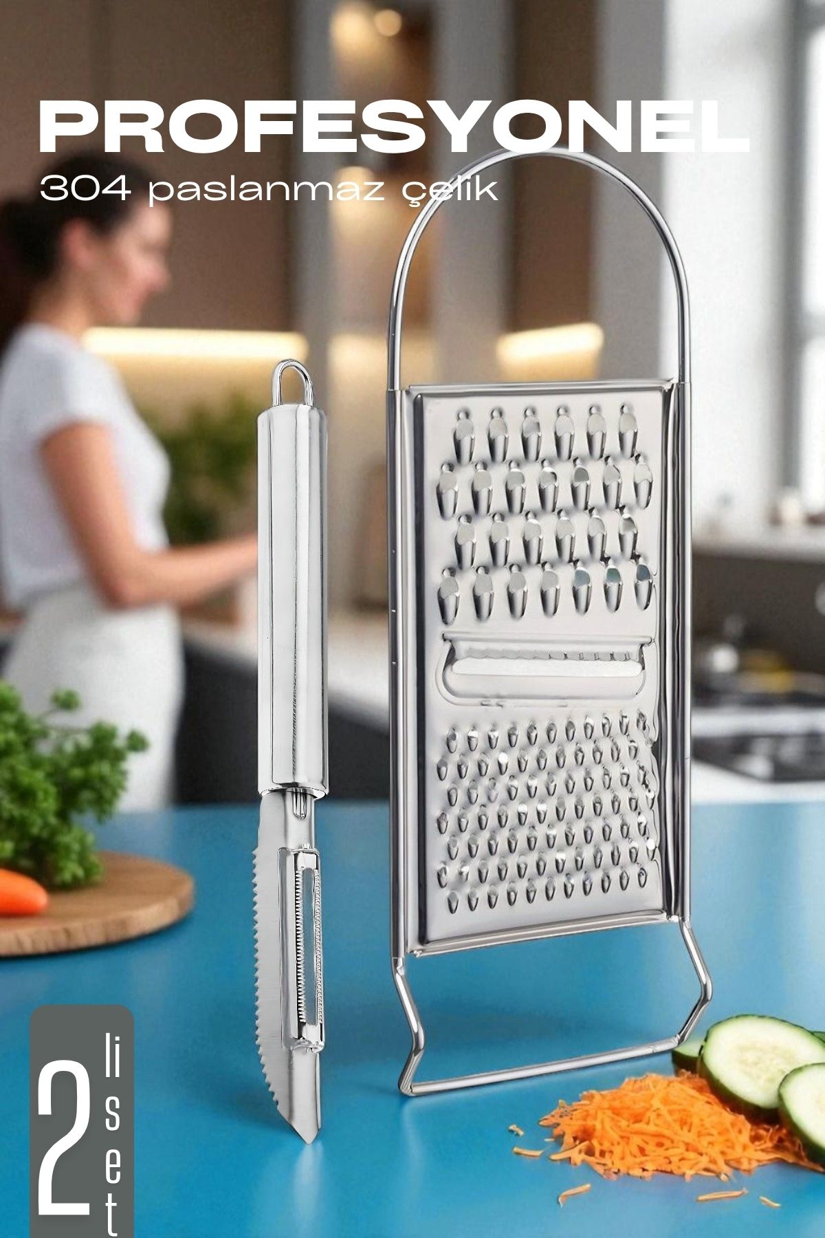 Rende Soyacak Seti - Sebze Oyacağı - Profesyonel Çelik 2 li set 721980