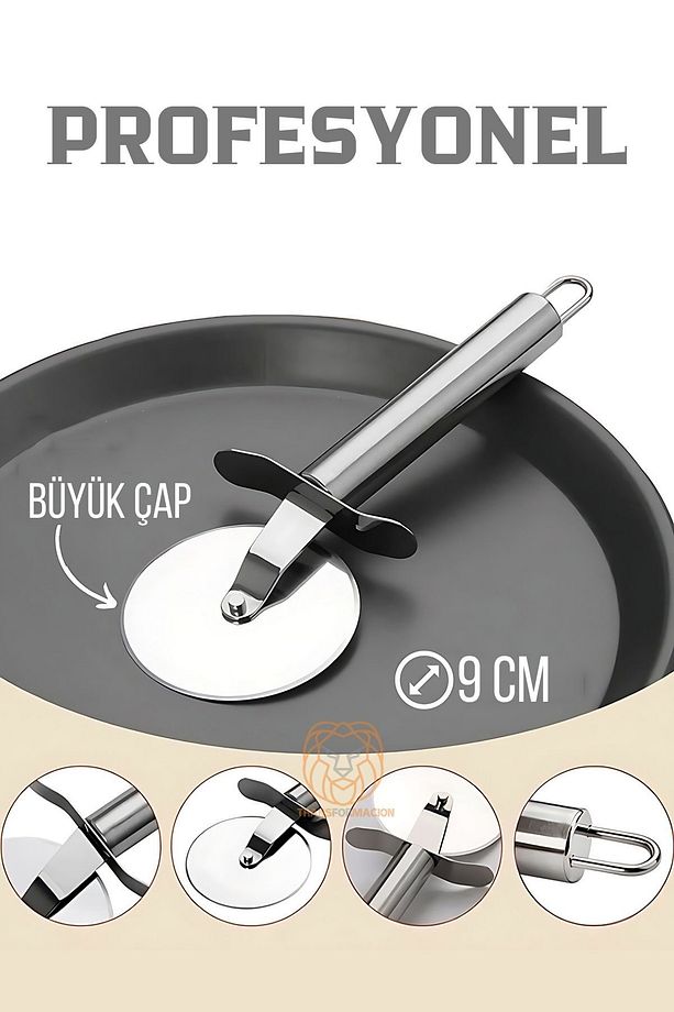 Profesyonel 9 cm Çelik Pizza Kesici Ignacio Design 720972