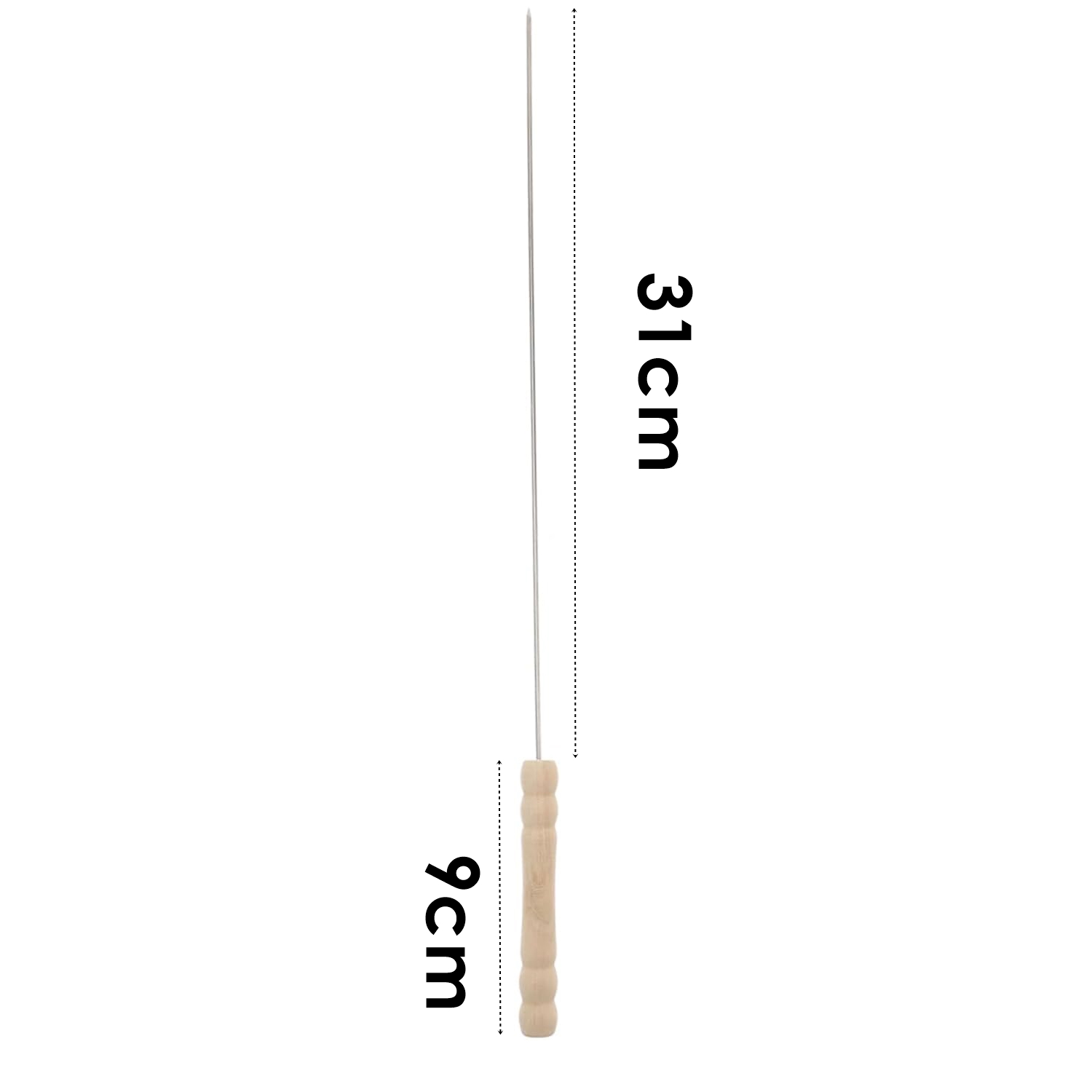 Çelik Şiş Çubuğu - Mangal Şişi Ahşap Saplı Kebap Şişi  18 Adet 721986